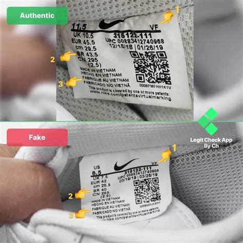 how to tell if my nike shoes are fake|nike legit check code.